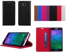 2015 Smooth Pattern PC Leather Case For Samsung Galaxy G850F Stand Wallet Book Cases Mobile Phone