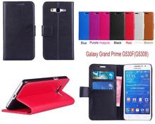 2015 Smooth Pattern PC Leather Case For Samsung Galaxy Grand Prime G530F G5308 Stand Wallet Book