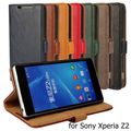 Hot Luxury PU Leather Wallet Stand Flip Cover Case for Sony Xperia Z2 L50W D6503 D6502