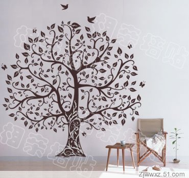 Large Wall  on Big Large Unique Butterfly Circles Tree Pvc Wall Sticker Decor Decals