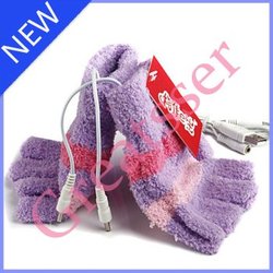 New USB 2.0 Heating Hands Warm Woolen Gloves #A008Z(China (Mainland))