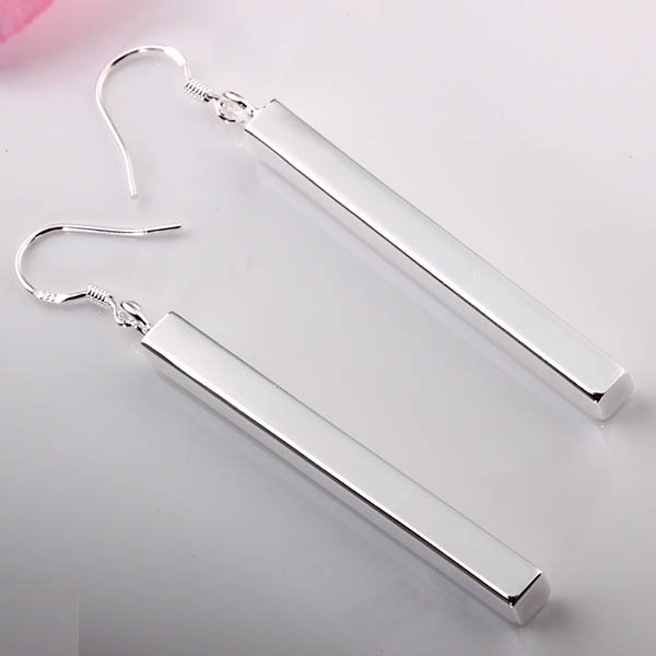 Huge savings this christmas 925 sterling silver strip drop earrings e2(China (Mainland))