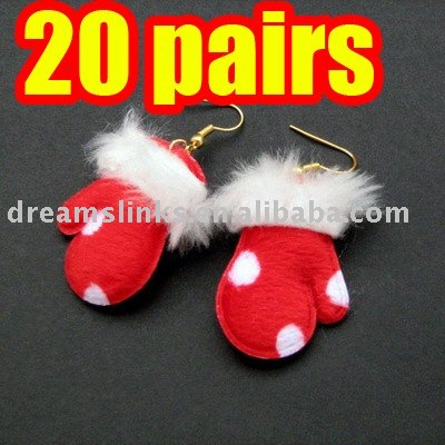 Cheap Korean Fashion Jewelry on 20pairs Korean Style Cute Glove Dongle Earrings For Christmas Xmas