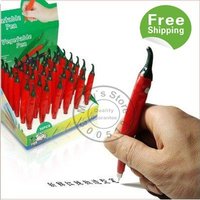 OF012 New Novelty Red Pepper ball pen, gift pen, fridge magnet 36pcs/lot Free Shipping