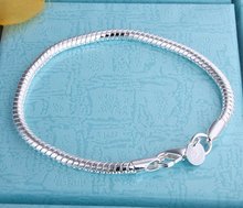 Fashion Jewelry snake chain bracelet in 925 sterling silver 3MM 8″ Best, price ever, Free & fast shipping 2493