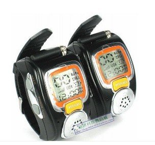 1pair Wrist Watch style walkie talkie Freetalker Built in Microphone Free shipping 