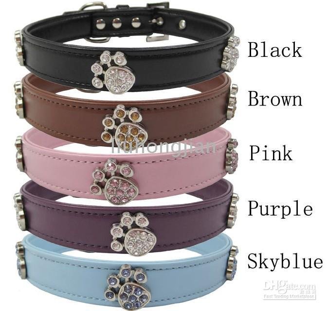 ... leather-collars-Five-colors-dog-collars-101-Rhinestones-Paw-Blank.jpg ... leather-collars-Five-colors-dog-collars-101-Rhinestones-Paw-Blank.jpg