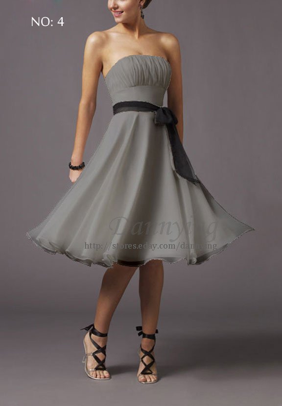 ... prom-gown-Party-Cocktail-Dress-Evening-Dress-Bridesmaid-Dress-Gray-US
