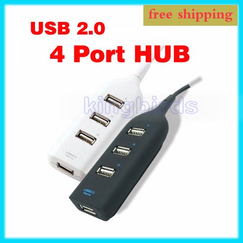 NEW 4 PORT FULL SPEED MINI USB HUB LAPTOP/PC Slim Blue