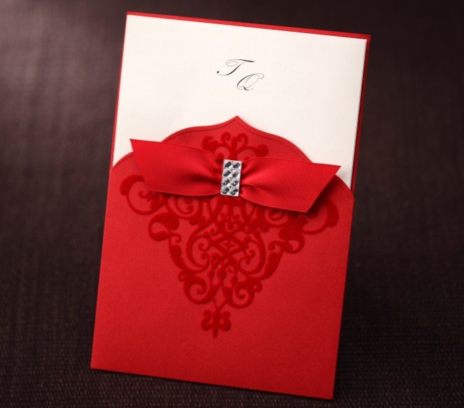 luxury wedding cards wedding invitation B0036 include envelope and 
