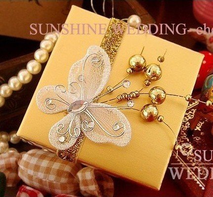 Gift Basket Free Shipping on Gift  Candy Box With Butterfly Decoration  Gift Package  Free Shipping