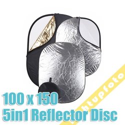 Collapsible 5in1 100x150cm/40"x60" Oval Reflector Disc Free Shipping(China (Mainland))
