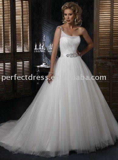 Free shipping one shoulder wedding dresses wholesale and retail