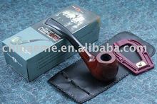 48pcs/lot Clasic Wooden Tobacco Smoking Pipe+Case+Stand+Box  Men’s Gift  Retail Hot Wholesale Free shipping