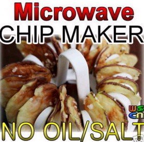 wholesale free shipping retail Microwave Apple Potato Chip Slicer presto Maker Complete Set DIY oil free snacks tray(China (Mainland))