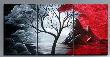Simple Abstract Art Tree 72x36 Framed Modern Simple Abstract Art Tree 72x36 Framed Modern