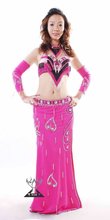 New Style ! Belly Dancer Costume Set | Top + Skirt + 2pcs Armbands | Sexy Leopard Set | Fancy dresses | 100% Quality Guarantee!