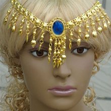 Free shipping 100pcs/lot Luxurious belly dance accessories DOUBLE USE necklace /headwear ornaments dancing decorations pendant