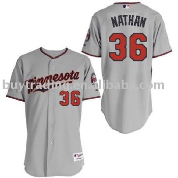 Wholesale KiDS Minnesota Twins Jersey Baseball jerseys #36 Joe Nathan jersey grey S-XL Drop Shipping