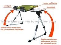 Free shipping,Wholesale adjusting laptop desk double fan,folding aluminum computer table,computer desk,0.8KG/5colors/