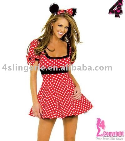 Ladies Sexy Mickey Mouse Costumes, Sexy Party Dress, Carnival Costumes, Fancy Dress, Clubwear 6 pcs/lot new style<Paypal Accept>(China (Mainland))