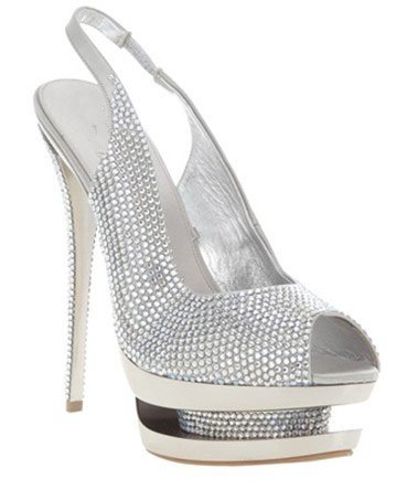 Silver Rhinestone Shoes