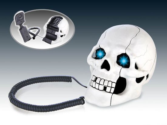 Wholesale Free shipping 1PCS Lot Skull Designer Novelty Home Phone Telephone Halloween