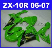 High quality ABS Motorcycle Fairings kit For Kawasaki ZX-10R 2006 2007(free windscreen)