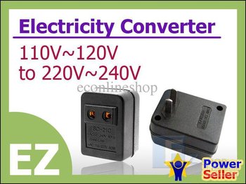 US 110-120v Output to 220-240v Power Voltage Converter Adapter 50W ...