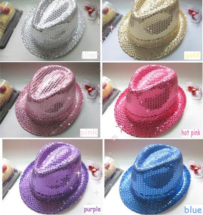 Wholesale Shinning pad fedora hat mens new Sequins caps cool jazz hats 20pcs/lot(China (Mainland))