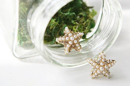 Cute little starfish Meters strains drill design ear nail,korea style