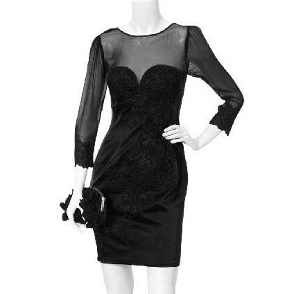 Cheap Party Dress on Dress Embroidered Long Sleeve Cocktail Party Evening Mini Dresses