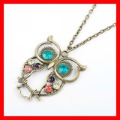 wholesale vintage charms Fashion Hollow Cute Owl Necklace 24pcs/lot  Free Shipping