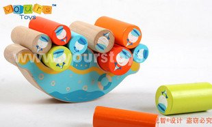 Yourstoys Wooden Balance ship color blocks(China (Mainland))