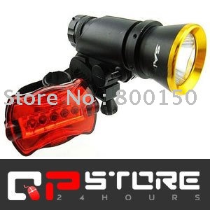 5w LED CREE Flashlight Torch Bike Bicycle +Rear Light(China (Mainland))