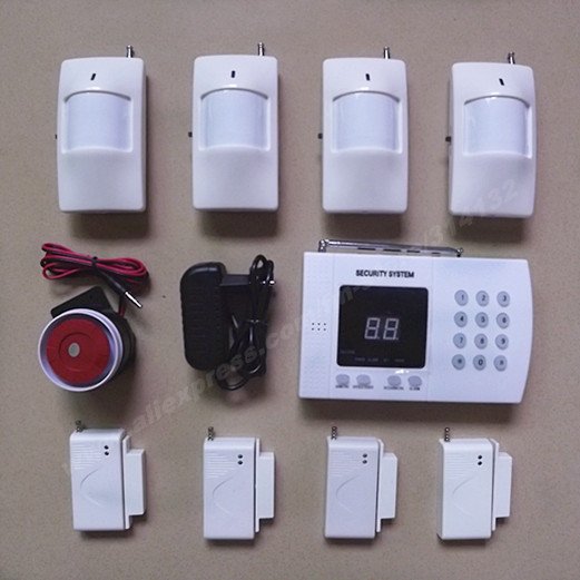 Wireless+Alarm+Door+Sensors 106 zones GSM alarm system russian spanish etc with lcd,sms +4 door ...