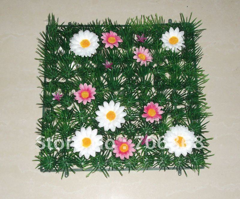  decorative grass mat with white daisy flower for home wedding decoration