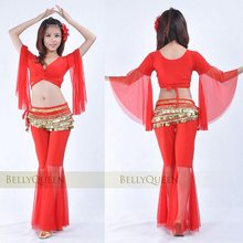 10sets/lot free shipping belly dance suit /belly dance costume/belly dance wear/Belly Dance costume 3pcs (top&belt&skirt )