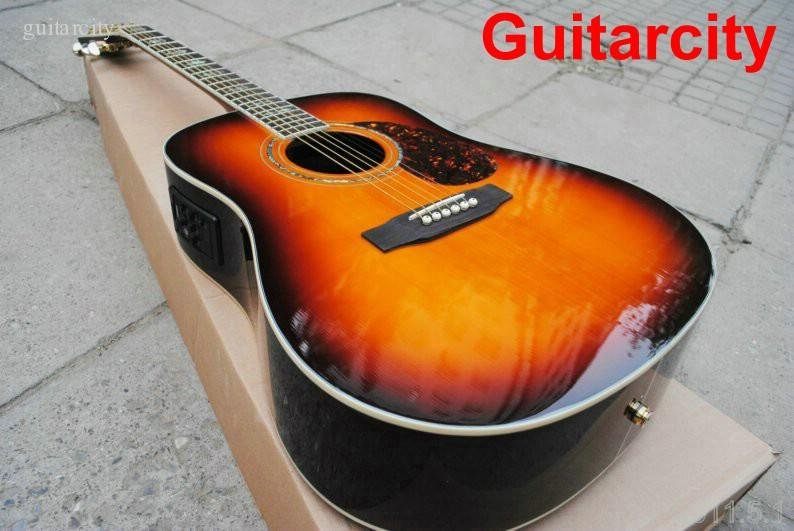 D40 guitar vintage sunburst with fishman pickups Acoustic electric guitar(China (Mainland))