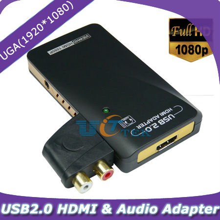 NEW,USB 2.0 to HDMI Multi-Display Graphics Adapter with Audio out,USB to VGA / DVI / HDMI Converter, USB HDMI Adapter