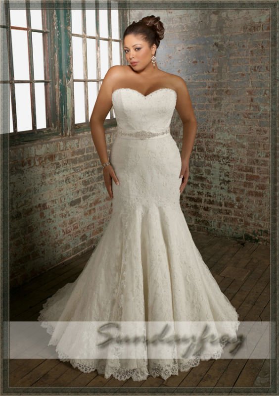 Free-Shipping-2012-Custom-Made-Mermaid-Sweetheart-Beaded-Lace-Wedding ...