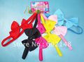 12 Pcs/Lot Wholesale Free Shipping Hot Sale,Promotional Gift Fashion Headband Elastic Hair Band With Bowknot Mix Colour