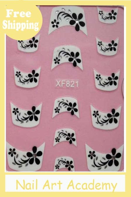 XF821-830 French nail art stickers, nail decals,wholesale 100 pcs/lot,
