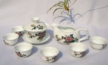 10pcs smart China Tea Set, Pottery Teaset, Peony,TM01,Free Shipping