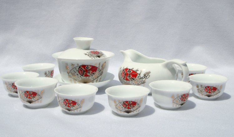 10pcs smart China Tea Set Pottery Teaset Chinese Mask TM06 Free Shipping