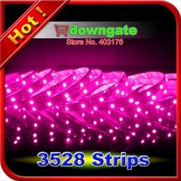 Free Shipping 50m/lot Pink 3528 SMD 300LED White PCB Flexible Strip Lighting 12V 3.6W/m