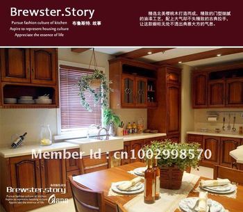 High-end solid wood kitchen cabinet, customized furniture, one-stop