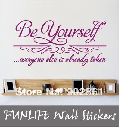 Vinyl Wall  on 10pcs Be Your Own Kind Of Beautiful Quote Vinyl Wall Decal Sticker Art