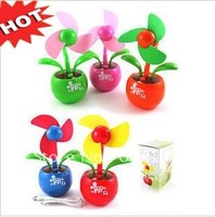 1pcs/Lot Wholesales Free Shipping Cute USB Mini fan, USB flower fan,USB apple fan