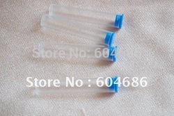 Livraison gratuite tube transparent perles en plastique avec couvercle des conteneurs, bouteilles en plastique, tuyaux en plastique, 12mm large, 60mm long. Unité: 200 pcs